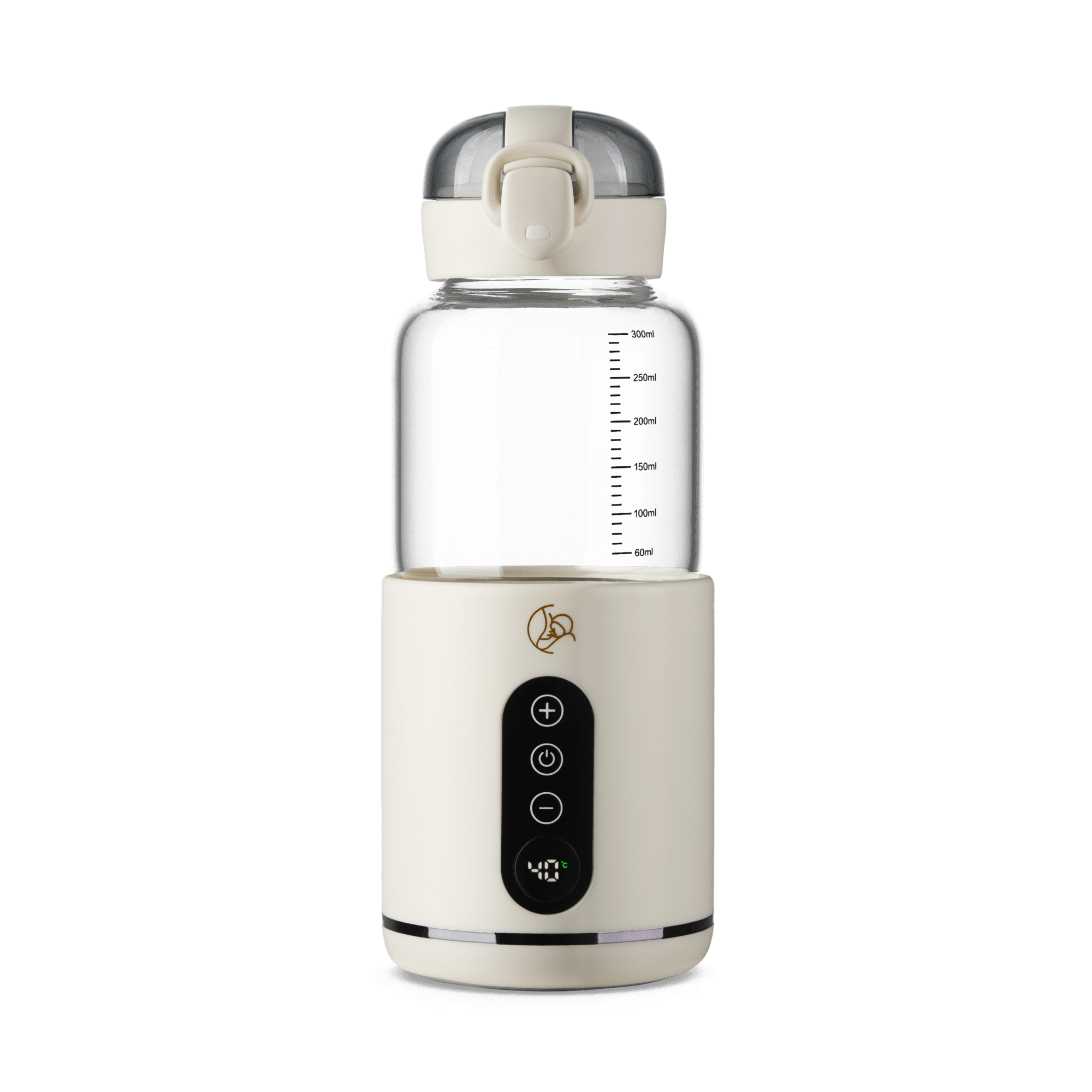 Portable baby bottle, water and milk warmer - white