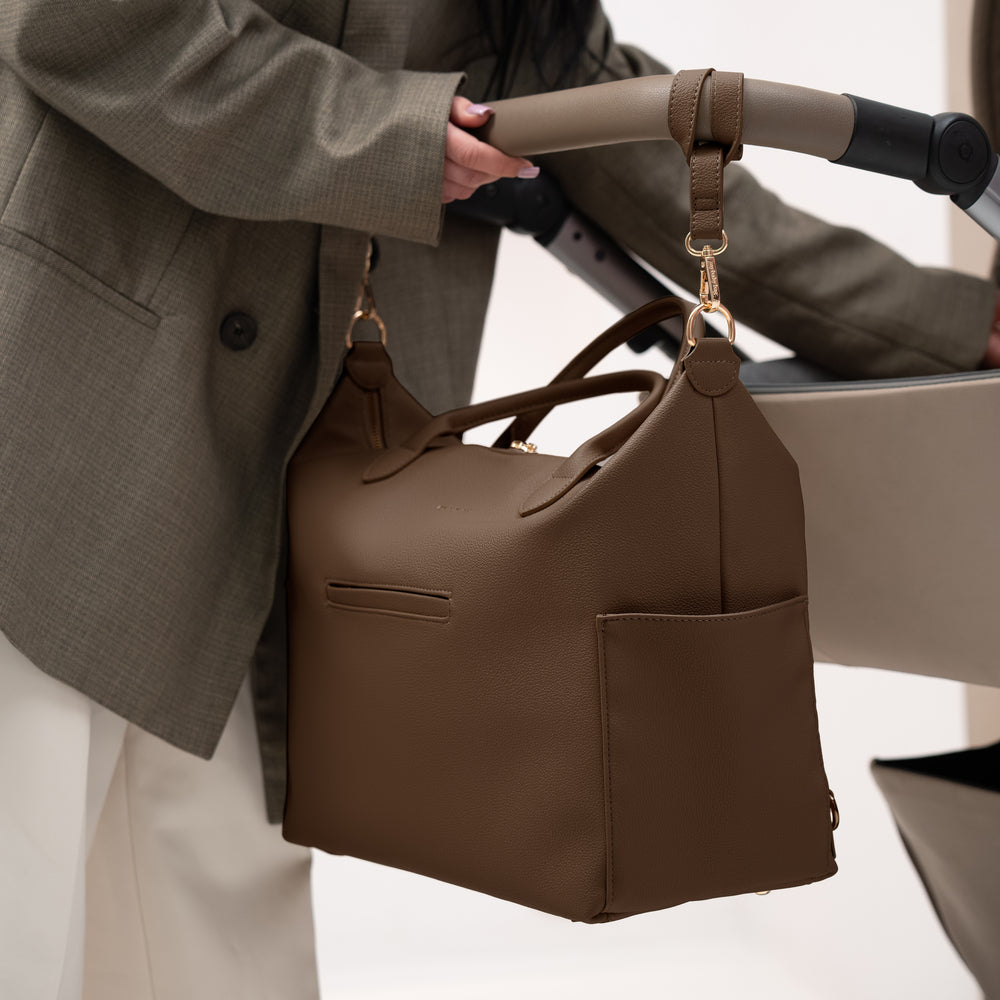 Stroller strap handle for the MyBabyBag - brown