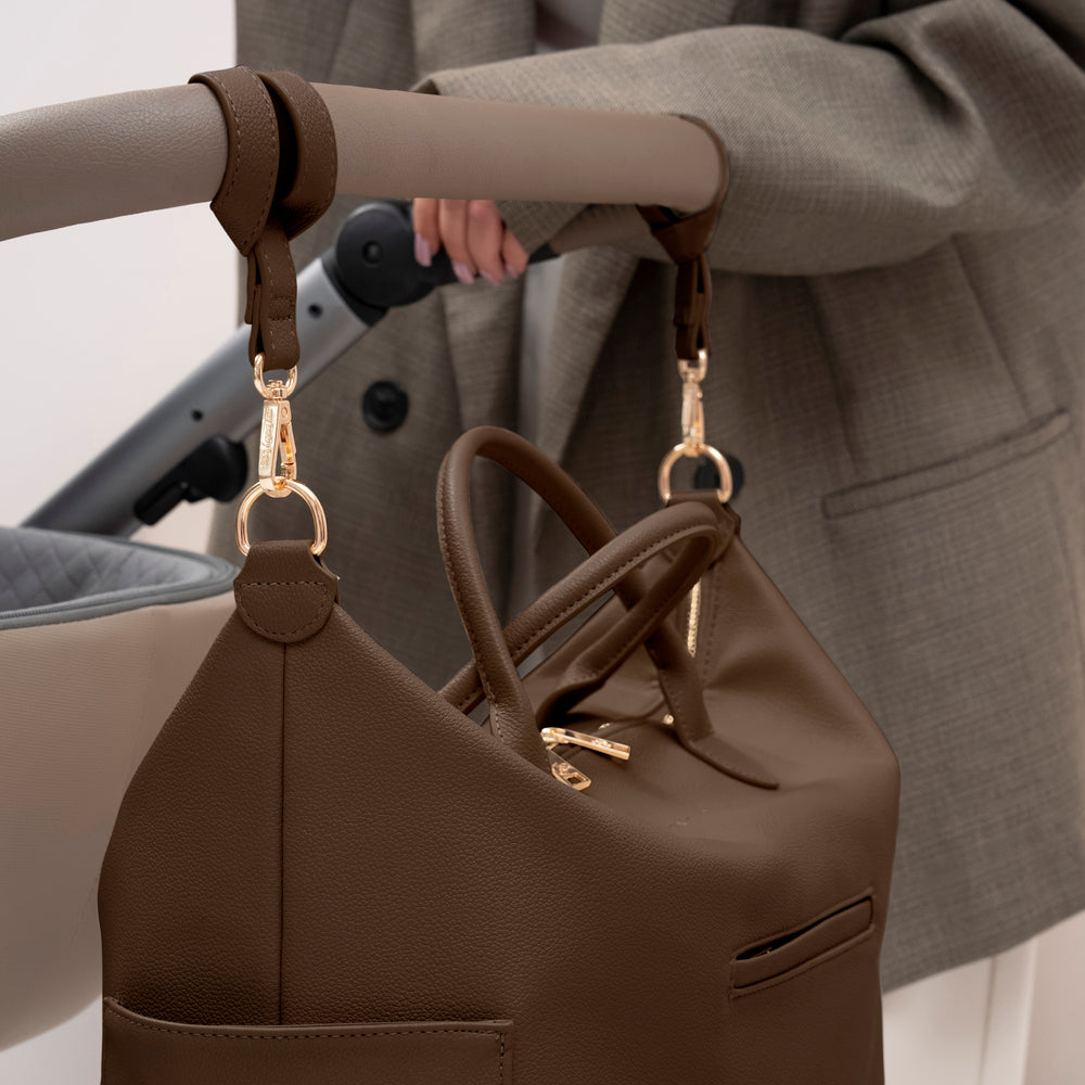 Stroller strap handle for the MyBabyBag - brown