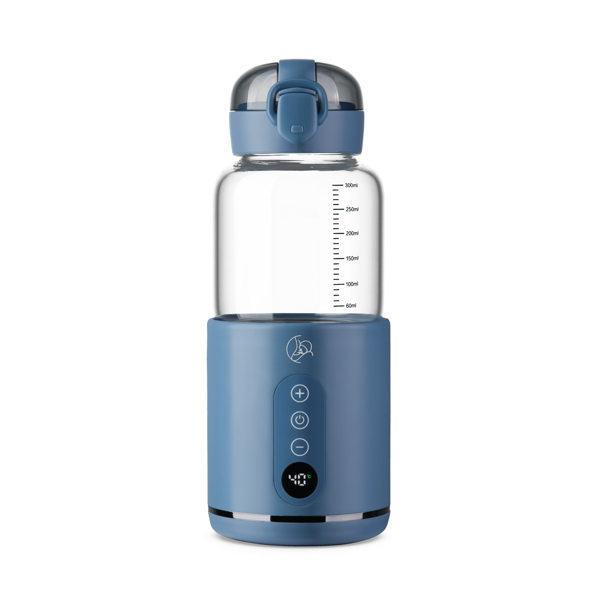 Portable baby bottle, water and milk warmer - blue