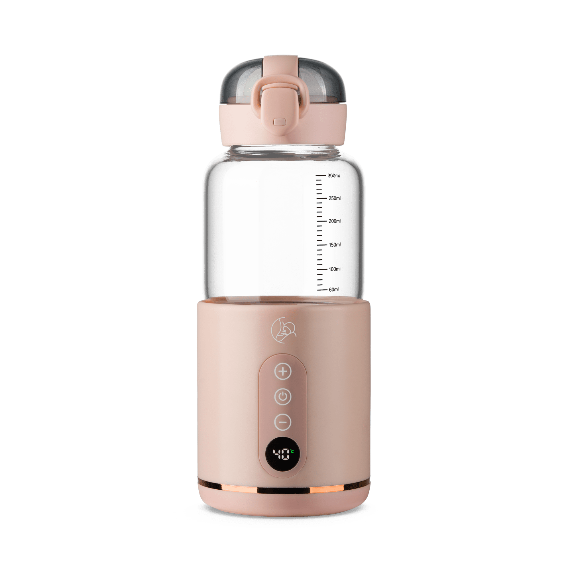 Portable baby bottle, water and milk warmer - pink